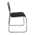 CAMPUS-W Chair/Chromed Frame/Black Pu
