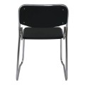 CAMPUS-W Chair/Chromed Frame/Black Pu