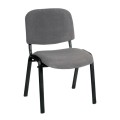 SIGMA Stacking Chair Black Frame/Crey Fabric