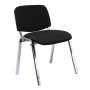 SIGMA Stacking Chair Chrome Frame/Black Fabric