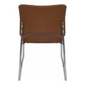 VENUS Chair/Chromed Frame/Brown Pu