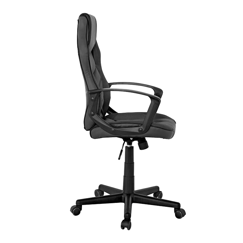 Καρέκλα Gaming τεχνόδερμα Pu ύφασμα Mesh χρώμα μαύρο / γκρι 62x59x105/117εκ.