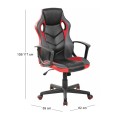 BF7700 Bucket Manager Armchair Mesh&Pu Black/Red