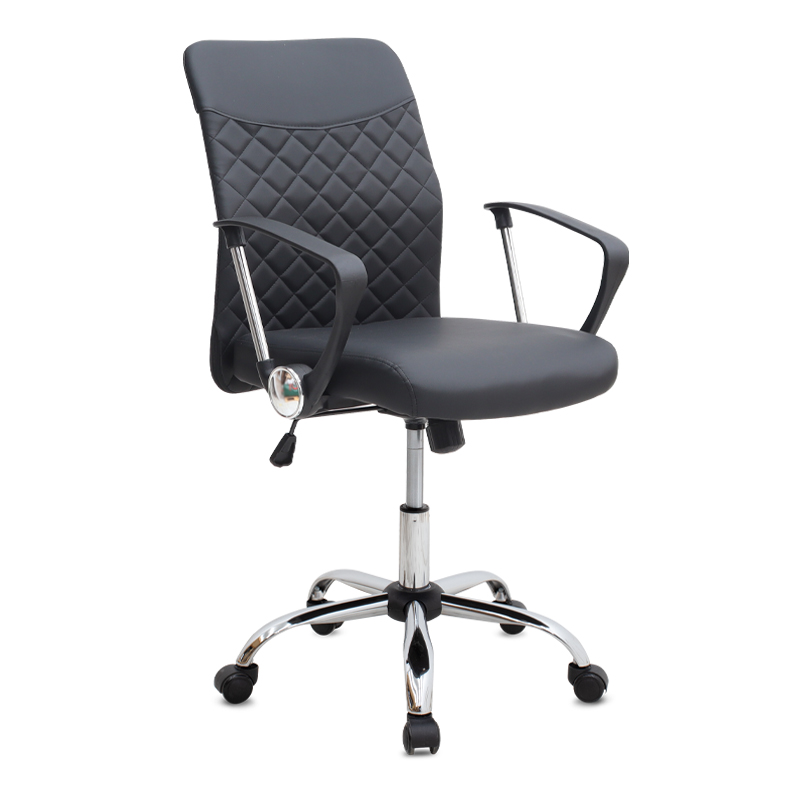 Avelon Megapap office chair with PU leather in black color 60x56x94/103cm.