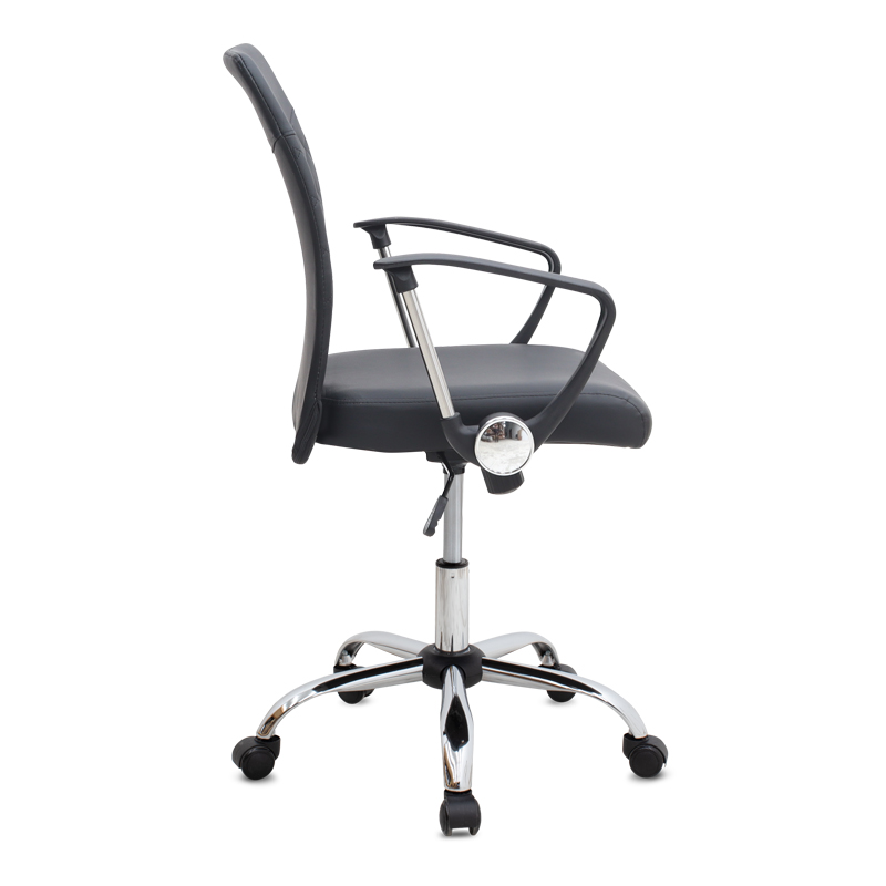 Avelon Megapap office chair with PU leather in black color 60x56x94/103cm.