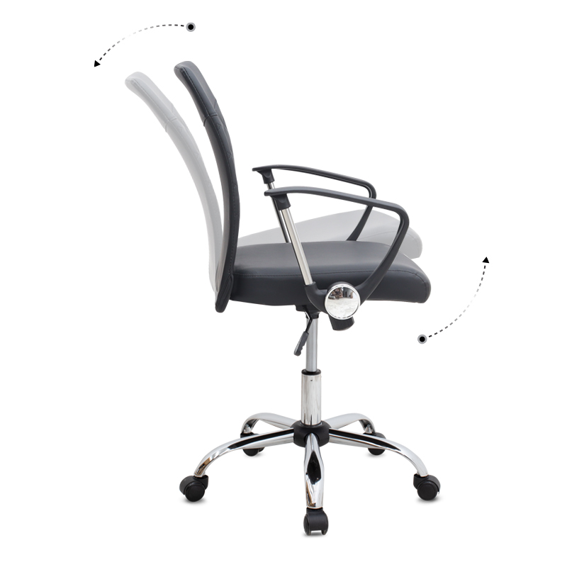 Avelon Megapap office chair with PU leather in black color 60x56x94/103cm.