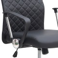 Avelon Megapap office chair with PU leather in black color 60x56x94/103cm.