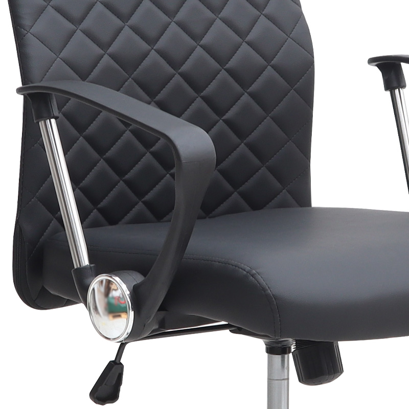 Avelon Megapap office chair with PU leather in black color 60x56x94/103cm.
