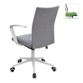 Berlin Megapap office chair with linen fabric in grey - white color 64x63x89/96cm.