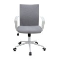 Berlin Megapap office chair with linen fabric in grey - white color 64x63x89/96cm.