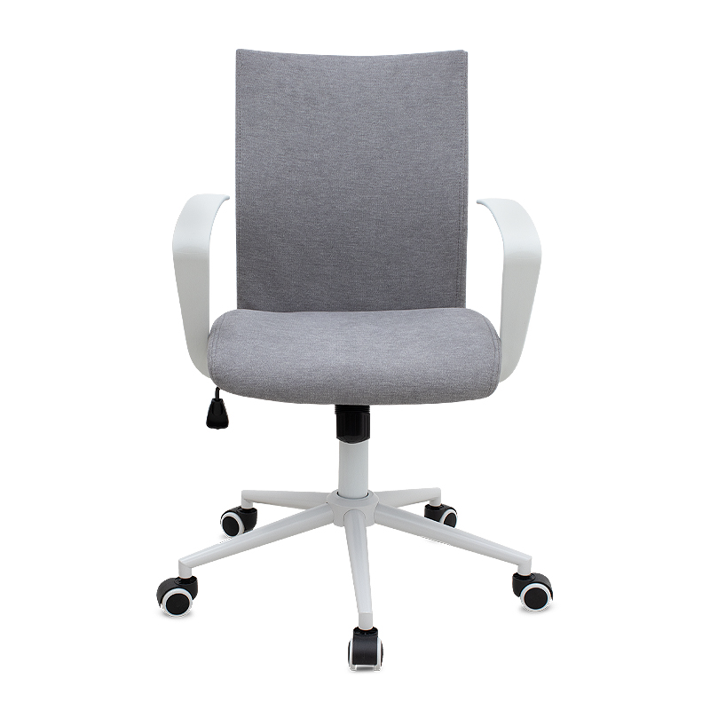 Berlin Megapap office chair with linen fabric in grey - white color 64x63x89/96cm.