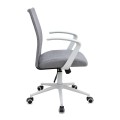 Berlin Megapap office chair with linen fabric in grey - white color 64x63x89/96cm.