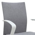 Berlin Megapap office chair with linen fabric in grey - white color 64x63x89/96cm.