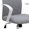 Berlin Megapap office chair with linen fabric in grey - white color 64x63x89/96cm.