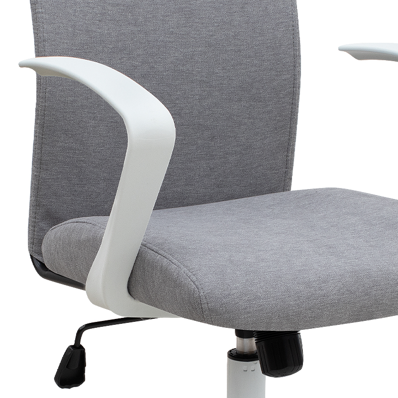 Berlin Megapap office chair with linen fabric in grey - white color 64x63x89/96cm.