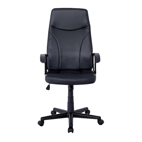 Manager armchair with Pu in black color 60x64x108/120cm.