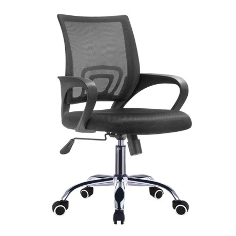 BF2101-F (with relax) Office Armchair Chrome/Black Mesh (1pc)