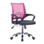 BF2101-F (with relax) Office Chair Chrome/Pink-Black Mesh (1pc)