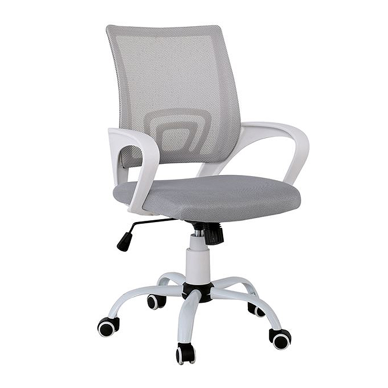 BF2101-S (with relax) Office Chair White Steel Base/Grey Mesh