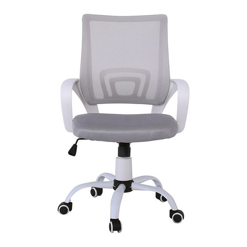 BF2101-S (with relax) Office Chair White Steel Base/Grey Mesh