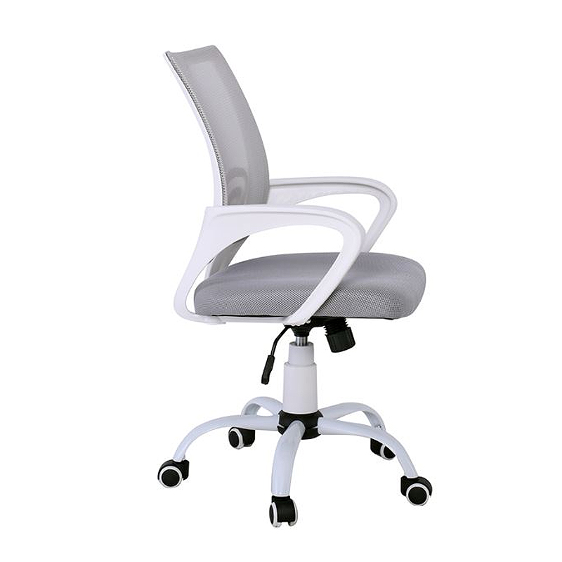 BF2101-S (with relax) Office Chair White Steel Base/Grey Mesh