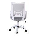 BF2101-S (with relax) Office Chair White Steel Base/Grey Mesh