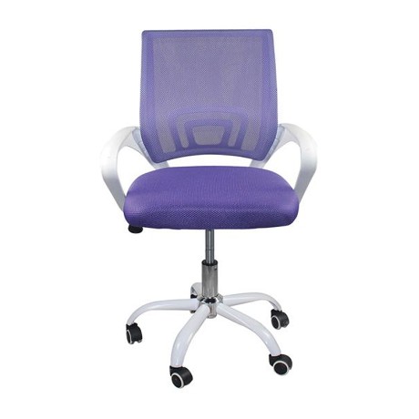 Καρέκλα γραφείου BF2101-SW ύφασμα Mesh χρώμα μωβ - λευκό 57x53x90-100εκ.