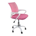 BF2101-SW (with relax) Office Chair White/Mesh Pink