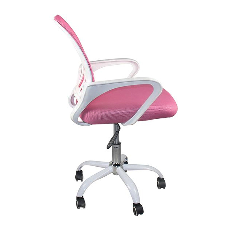 BF2101-SW (with relax) Office Chair White/Mesh Pink
