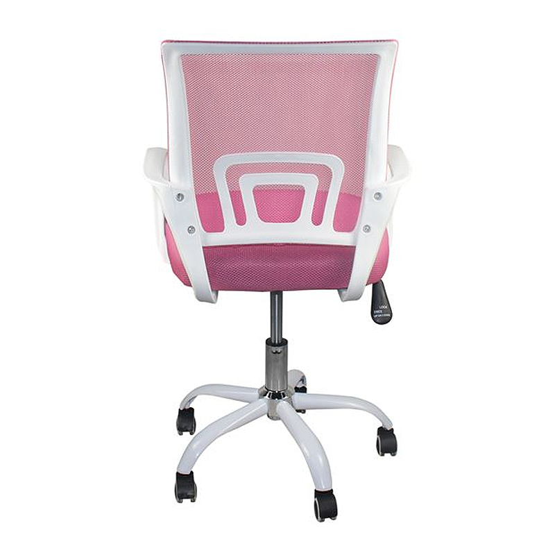 BF2101-SW (with relax) Office Chair White/Mesh Pink