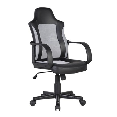 BF2850 Manager Armchair Grey Mesh/Black Pu