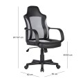 BF2850 Manager Armchair Grey Mesh/Black Pu