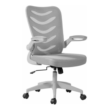 Office armchair by PP and Mesh fabric in grey color 61x61x97/107cm.