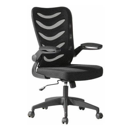 Office armchair by PP and Mesh fabric in black color 61x61x97/107cm.