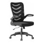 Office armchair by PP and Mesh fabric in black color 61x61x97/107cm.