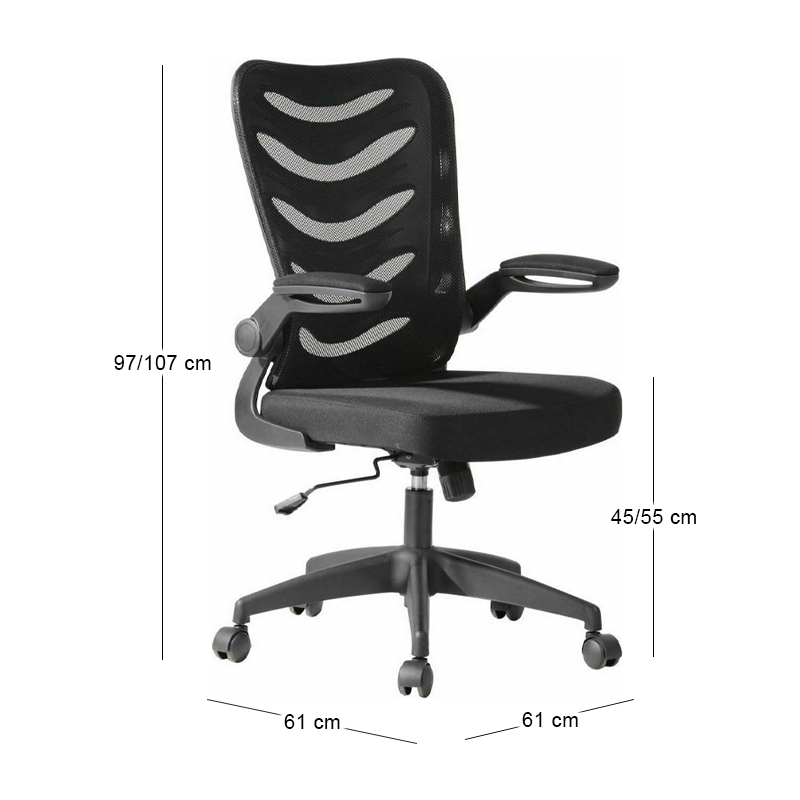 BF2945 Office Armchair Black Mesh/Fabric
