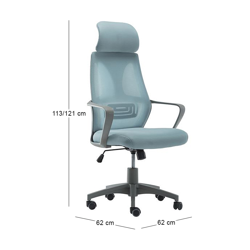 BF2950 Office Armchair Grey-Blue Mesh