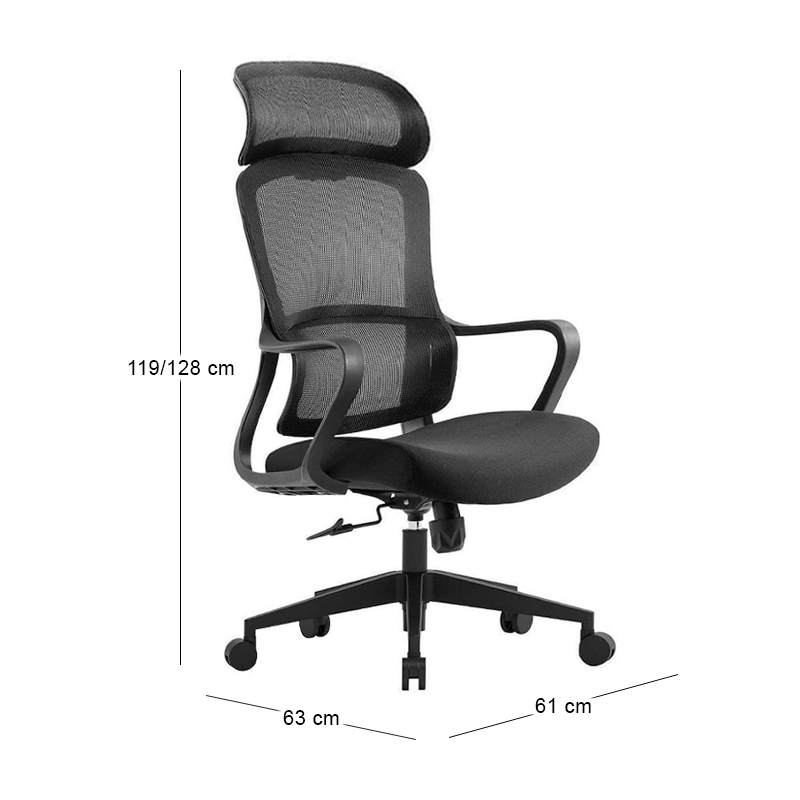 BF3010 Manager Armchair Black Mesh/Fabric