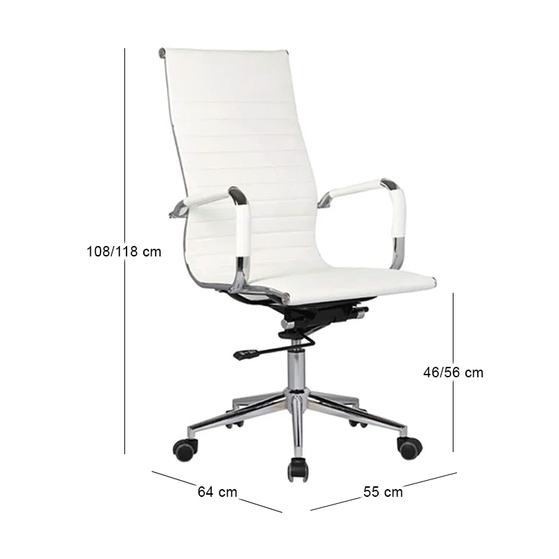 BF3300 Manager Armchair White Pu