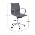 BF3301 Low Back Armchair Grey Pu