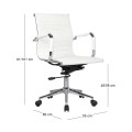 BF3301 Low Back Armchair White Pu