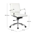 BF3601 Low Back Armchair White Pu