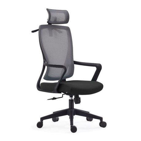 BF3850 Manager Armchair Grey Mesh/Black Fabric