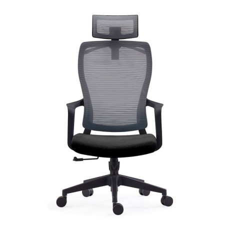 BF3850 Manager Armchair Grey Mesh/Black Fabric
