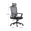 BF3850 Manager Armchair Grey Mesh/Black Fabric