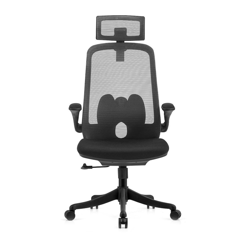 BF3950 Πολυθρόνα Γραφείου Διευθυντή, Mesh Γκρι, Ύφασμα Μαύρο 72x63x113/123cm