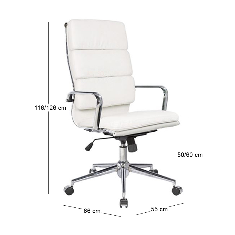 BF4800 Manager Armchair White Pu