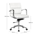 BF4801 Low Back Armchair White Pu