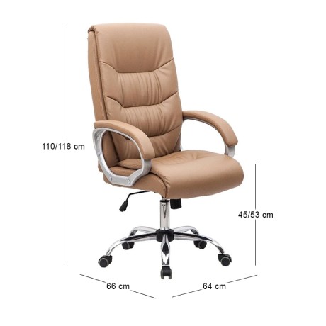 BF6400 Manager Armchair Beige Pu