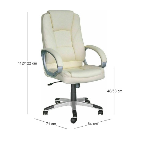 BF6950 Manager Armchair White Pu